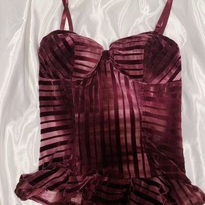 Velvet Plum Corset Top